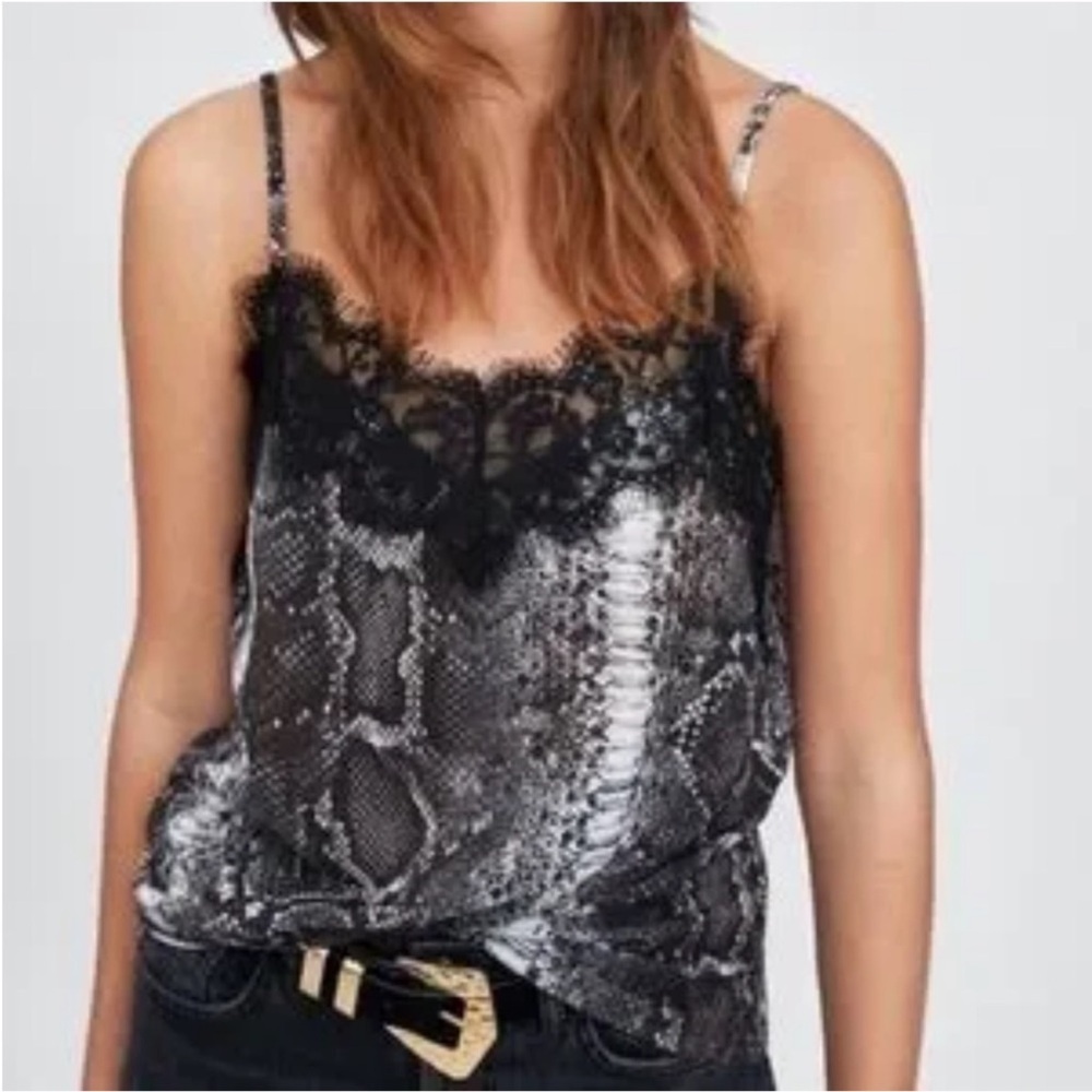 Zara Snake Skin Printed Tank